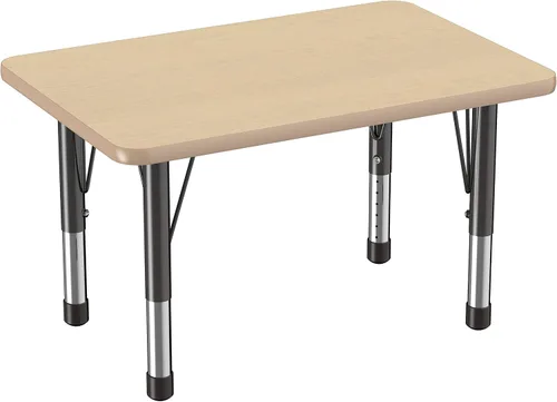 Miniatura 94 de FDP - Mesa rectangular para actividades escolares y aulas (24 x 36 pulgadas), patas gruesas para niños pequeños, altura ajustable de 15 a 24