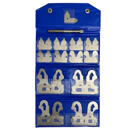 (R) Juego de 25 unidades de calibre de radio de acero inoxidable calibre fraccionario de 1/64-1/2 pulgadas con soporte