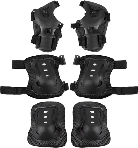Miniatura 2 de Kisangel 6 uds. Muñequeras para niños, almohadilla de patinaje para adultos, equipo de protección para patinaje, protector para niños, protector
