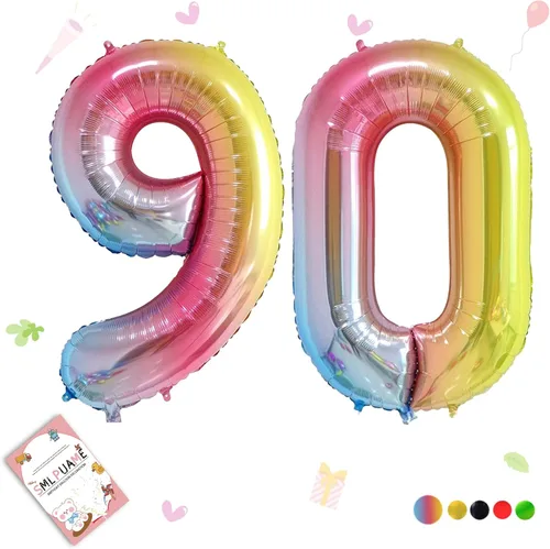 Miniatura 141 de Globos de números de 40 pulgadas del 0 al 9 dorados grandes del número 0, globos digitales para suministros de decoración de celebración de fiesta