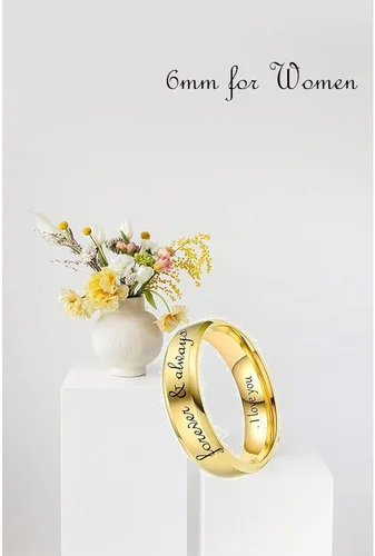 Miniatura 2 de Anillos a juego personalizados para parejas juego de anillos de promesa grabados para parejas con 2 anillos juegos de anillos de compromiso de boda