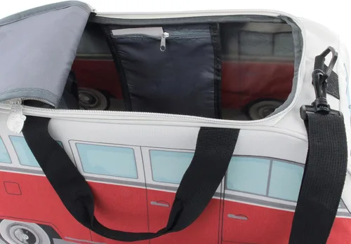 Miniatura 7 de BRISA VW Collection - Volkswagen Samba Bus T1 Camper Van Sport, gimnasio, bolsa de viaje, bolsa de lona con compartimento para zapatos y artículos