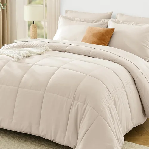 Miniatura 59 de JOLLYVOGUE Juego de edredón individual XL, cama ultrasuave en una bolsa, tamaño individual XL, 5 piezas, juego de ropa de cama certificado Oeko-TEX