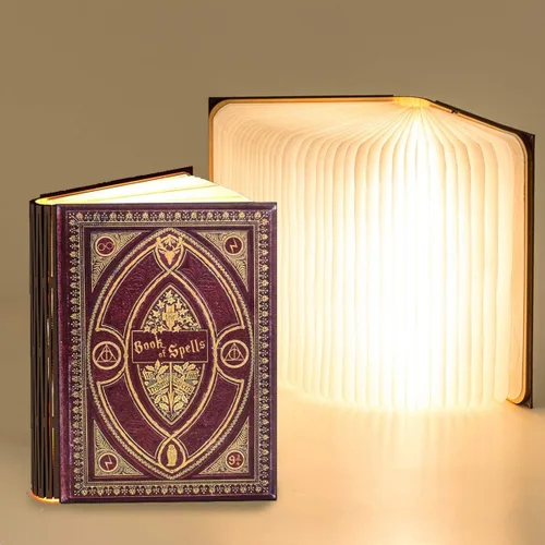 Miniatura 3 de KleverCase Harry Potter - Lámpara de lectura plegable de 360 grados con temática de hechizos, luz nocturna, escritorio, mesita de noche o luz