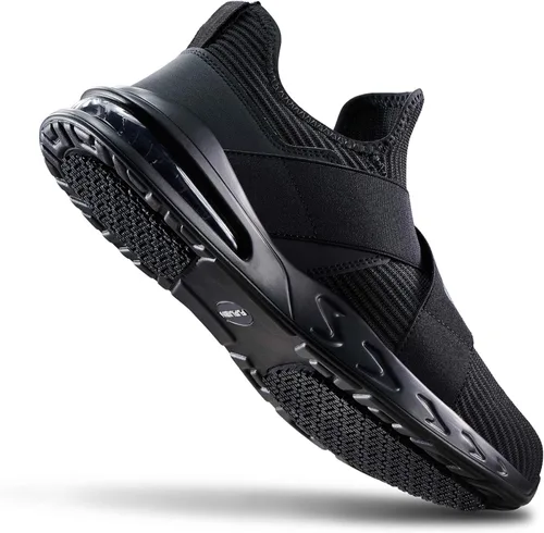 Miniatura 3 de Furuian Zapatos de trabajo antideslizantes para mujeres y hombres, para servicio de alimentos, con amortiguación de aire, zapatos antideslizantes