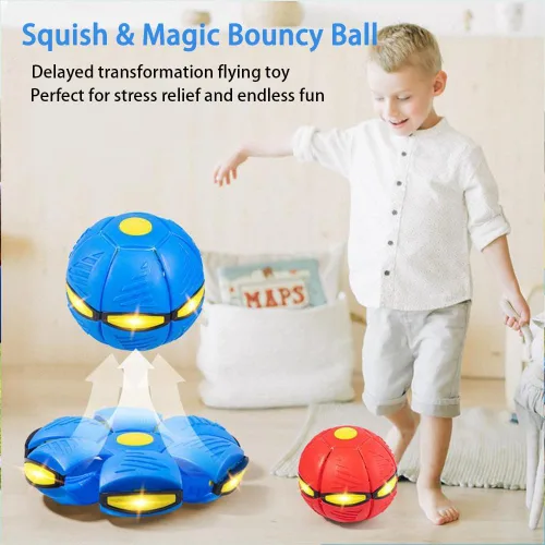 Miniatura 2 de Magic Bouncy Ball - Pelota inflable para niños, tira un disco y atrapa una bola, pelota de fútbol para interiores y exteriores, transformación