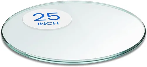 Miniatura 68 de Dulles Glass Superficie de Mesa de Vidrio Redonda de 12 Pulgadas - Templado - Superficie de Vidrio de 3/8 Pulgadas de Grosor, Pulido Plano Seguro