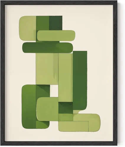 Miniatura 119 de HAUS AND HUES Arte abstracto moderno para pared, arte de sala de estar azul y verde, obra de arte moderna para paredes, imagen minimalista para sala