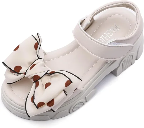 Miniatura 2 de Komfyea Sandalias planas de playa para niña, con puntera envolvente, con diseño de flores suaves