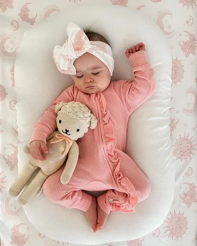 Miniatura 2 de Merqwadd Pijama con cremallera para bebé, paquete de 3 unidades, con volantes, ropa de algodón para llegar a casa