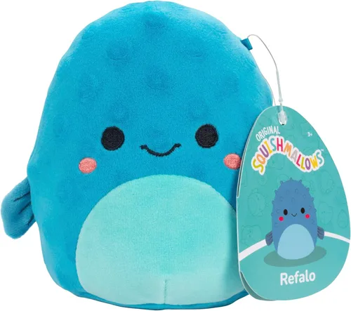 Squishmallows Refalo The Pufferfish original de 5 pulgadas – Mini peluche oficial de Jazwares – Juguete de peluche coleccionable suave y esponjoso –