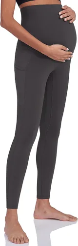 Miniatura 2 de Enerful Leggings de entrenamiento de maternidad para mujer, sobre el vientre, ropa activa, atléticos, suaves, pantalones de yoga con bolsillos