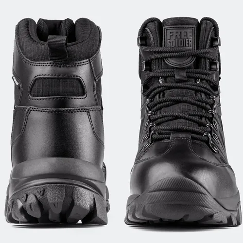 Miniatura 3 de FREE SOLDIER Botas de senderismo tácticas impermeables para hombre, botas de trabajo militar, botas de combate