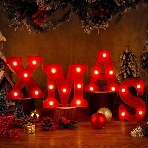 Miniatura 11 de VIHOSE Letrero de Luces LED en Forma de Letras para el Día de San Valentín, Decoración de Mesa, Letras Iluminadas a Pilas para Hogar, Bares, XO XO