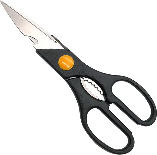 Miniatura 4 de GARASANI Juego de 3 cuchillos de chef, acero inoxidable, revestimiento de cerámica negra, 1 cuchillo de cocina chino, 1 cuchillo de fruta, 1 tijeras