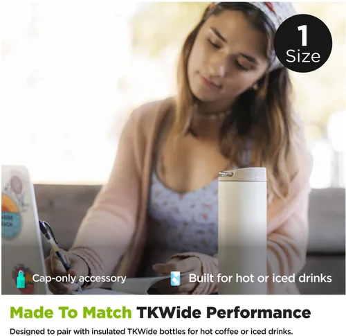Miniatura 6 de Klean Kanteen TKWide - Tapa de café aislada a prueba de fugas, sin BPA, apta para lavavajillas, color gris pardo