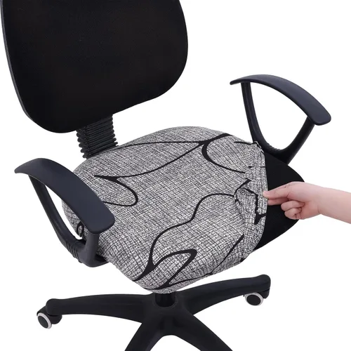 Miniatura 21 de Smiry - Fundas para silla de oficina y computadora con diseño impreso, ajuste elástico, universal, para escritorio, fundas para silla giratoria