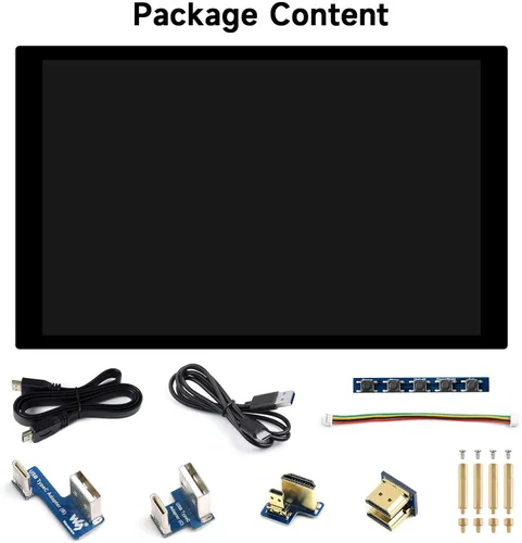 Miniatura 2 de Waveshare Pantalla LCD IPS táctil capacitiva de 8 pulgadas, sin carcasa trasera, resolución 1280×800, interfaz HDMI, compatible con Raspberry Pi