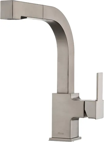Miniatura 16 de Pfister Arkitek Grifo de cocina con rociador extraíble, manija única, arco alto, acabado negro mate, LG534LPMB