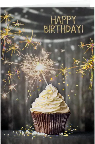 Miniatura 4 de The Gallery Collection, 25 tarjetas de cumpleaños personalizadas con sobres forrados con papel de aluminio (brillo de cumpleaños esmerilado)