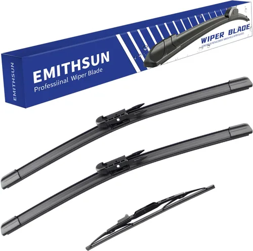 Miniatura 24 de EMITHSUN® Juego de limpiaparabrisas de repuesto para Jeep Wrangler 2007-2017, que cumplen con la calidad OEM, juego de limpiaparabrisas delanteros