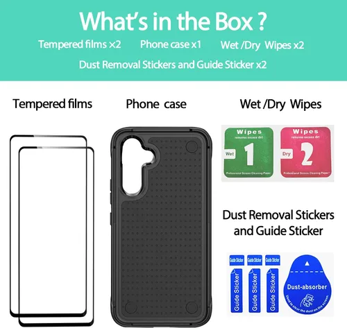 Miniatura 65 de Jeylly Compatible con Samsung Galaxy A22 5G Funda, Funda Samsung A22 5G con 2pcs protectores de pantalla de vidrio templado