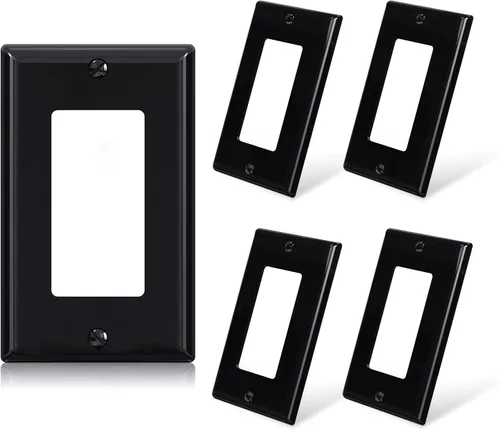 Miniatura 15 de ELEGRP Placa decorativa de pared para receptáculo, cubiertas decorativas de tamaño estándar de 1 gang, placas frontales de policarbonato irrompibles
