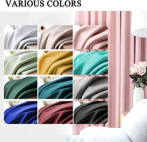 Miniatura 7 de KEQIAOSUOCAI Cortinas rosa bebé de 63 pulgadas para habitación de niñas - Con aislamiento térmico que oscurece la habitación, cortinas de ventana