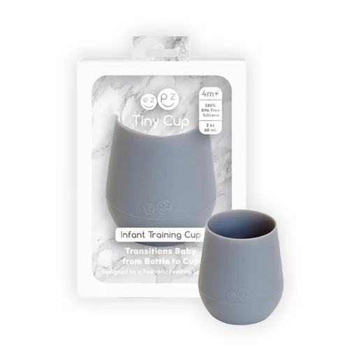 Miniatura 11 de ezpz Tiny Cup (Blush) – Taza de entrenamiento de 100% silicona para bebés – 4 meses en adelante – Diseñada por un especialista en alimentación
