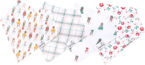 Miniatura 33 de Copper Pearl Baberos tipo bandana para bebé, paquete de 4 baberos de algodón suave para babear y dentición, absorbentes, ajuste ajustable, muchos