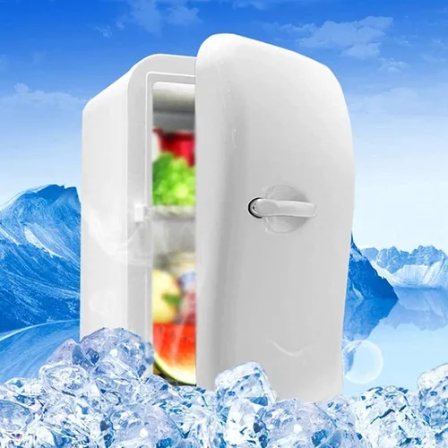 Miniatura 4 de JNYB Mini refrigerador para dormitorio, 17 L/27 latas, enfriador y calentador portátil para alimentos de 12 V para dormitorio, hogar, oficina, Azul