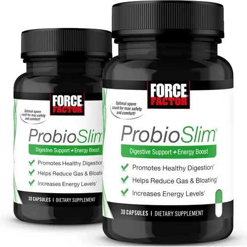Miniatura 13 de Force Factor ProbioSlim, suplemento probiótico para mujeres y hombres con probióticos y extracto de té verde, reduce los gases, la hinchazón
