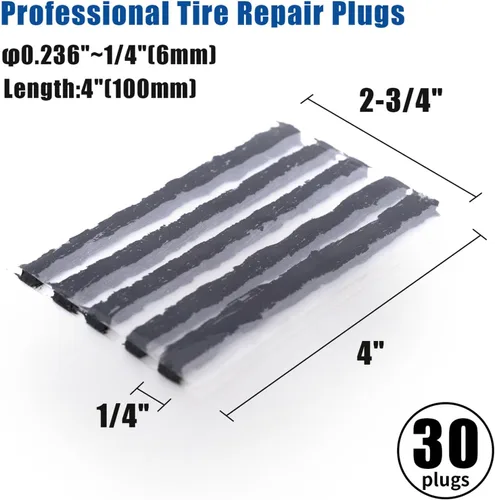 Miniatura 2 de Tachones para Neumáticos de Alta Resistencia (10,16 cm, 30 piezas). Tiras de Sellado de Neumáticos para Reparación de Pinchazos Adecuadas