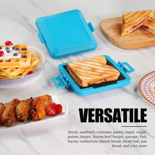 Miniatura 4 de MKYSAIL Tostador, Tostador de Microondas, Fabricante de Sándwiches, Fabricante de Panini, Apto para Lavavajillas, SIN Electricidad, Inalámbrico