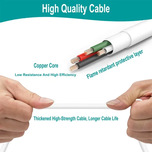 Miniatura 4 de Cable de alimentación con adaptador de corriente para Ring Stick Up Cam Batería de 2ª/3ª Gen/Plug-in y Ring Spotlight Cam, cable de 16 pies de largo