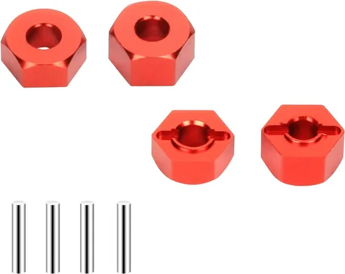 Miniatura 9 de RCAWD Ruedas hexagonales de 0.472 in con pasadores de tornillo, 4 piezas para adaptador de cubos de rueda hexagonal 1/10 Slash 2WD 58024, 58034