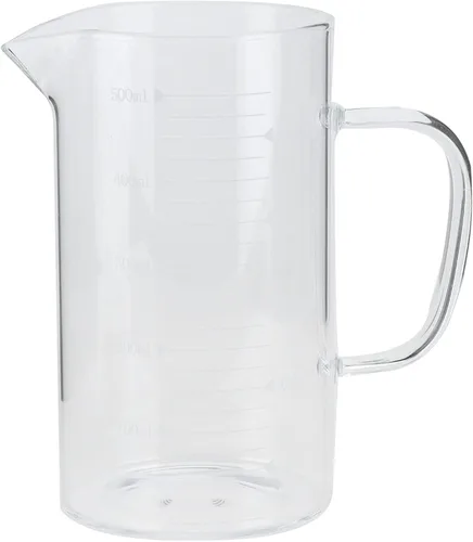 Miniatura 5 de Taza de vidrio, taza medidora de vidrio de borosilicato con tapa, resistente al calor, suministros para bebidas para hotel, restaurante, hogar