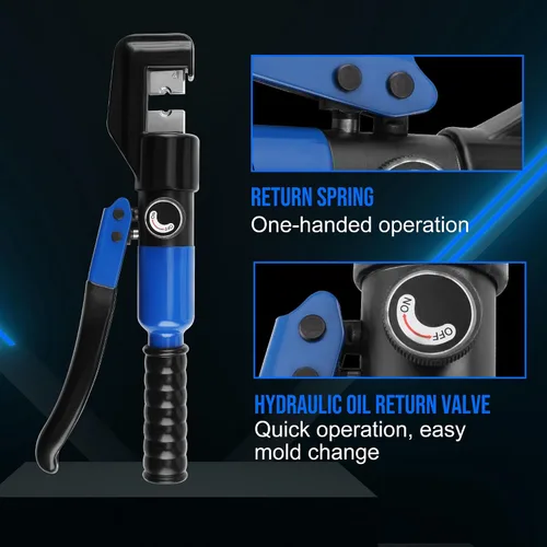 Miniatura 5 de Lichamp - Herramienta hexagonal para cable de acero inoxidable para cuerda de 1/8" y 3/16" Hydraulic swaging crimping tool, hand operated steel