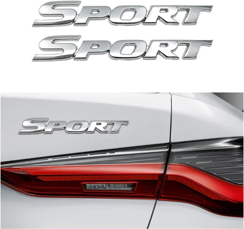 Miniatura 10 de Dickno 2 piezas, emblema de edición deportiva, calcomanía para coche, emblema de guardabarros de metal 3D, pegatina adhesiva personalizada con letra