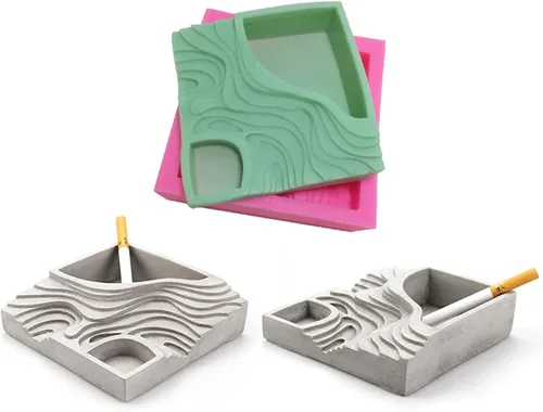 Miniatura 6 de Molde de maceta de hormigón – Molde de silicona para macetas suculentas – Molde de resina epoxi para cemento y arcilla – Portavelas