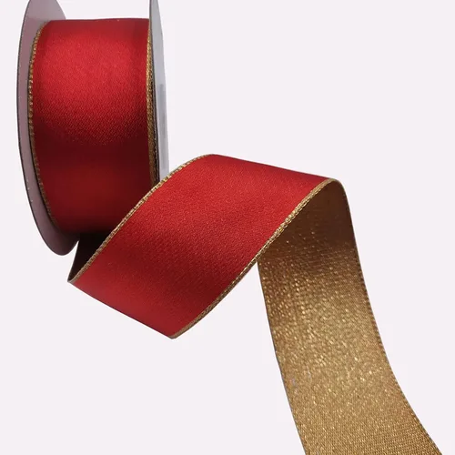Miniatura 17 de Cinta de raso con alambre reversible rojo verde para decoración de Navidad, arco de corona, manualidades florales, 2 – 1/2 pulgadas X 10 metros N1109