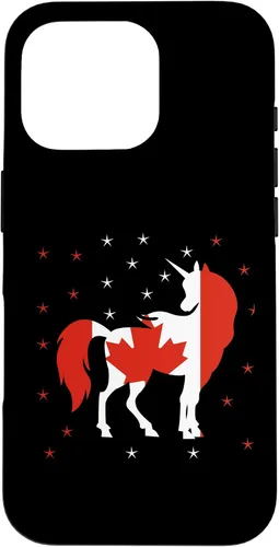 Miniatura 20 de Funda para iPhone 13 Pro Max Unicornio Bandera de Canadá