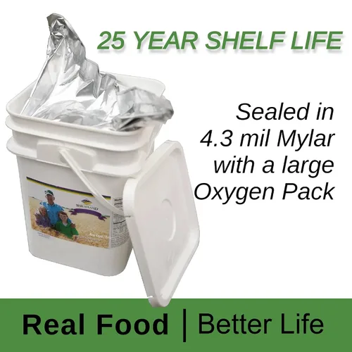 Miniatura 5 de WHEATLAND™ Bayas de trigo orgánico rojo duro • Cubo de 20 lb, sellado en Mylar • Almacenamiento de alimentos de emergencia • Cultivado por