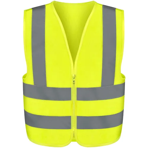 Neiko Chaleco de seguridad de alta visibilidad ANSI Clase 2, sin bolsillo, amarillo neón, grande (L)