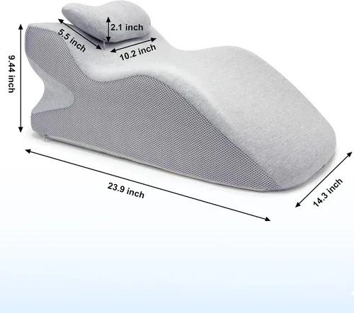 Miniatura 7 de Generic Almohada Cuña Triangular Ergonómica de Espuma Viscoelástica para Adultos para Cabecero de Cama para Sentarse, Alivio del Dolor de Espalda