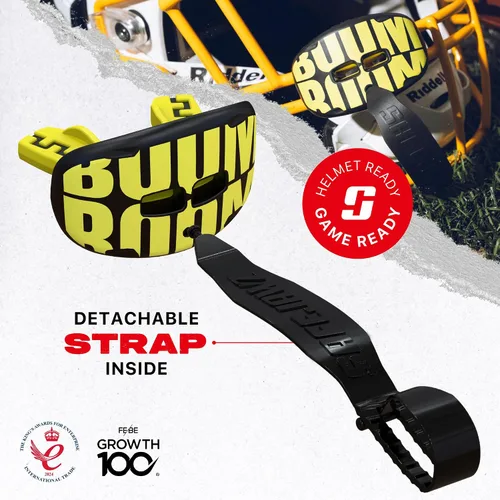 Miniatura 5 de SAFEJAWZ Protector de labios deportivo, protector bucal de fútbol con correa desmontable, protector de labios transpirable para adultos y jóvenes