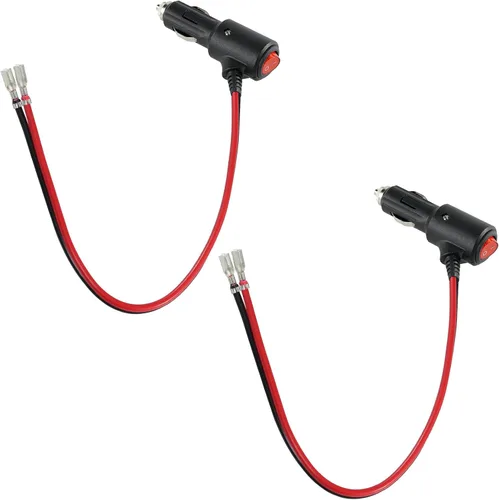 Miniatura 14 de SPARKING Enchufe de Encendedor de Cigarrillos con Fusible de 12V con Interruptor – 6 pies 16AWG con Fusible 15 amperios Enchufe Macho de Repuesto