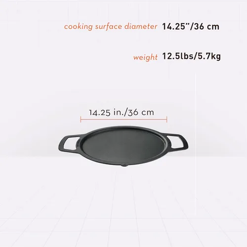Solo Stove Ranger Plancha Superior de Hierro Fundido, Utensilios de cocina para fogata Ranger, Accesorio para chimenea, Superficie de cocción:
