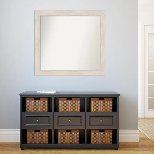 Miniatura 5 de Amanti Art Espejo personalizado, espejo de baño de madera dura, espejo de pared o espejo de tocador de baño sobre el fregadero (34 x 37 pulgadas)