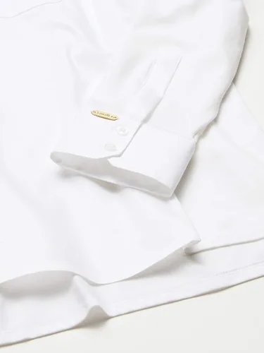Miniatura 7 de Calvin Klein Camisa combinada de punto sin hierro para mujer de talla grande, Blanco